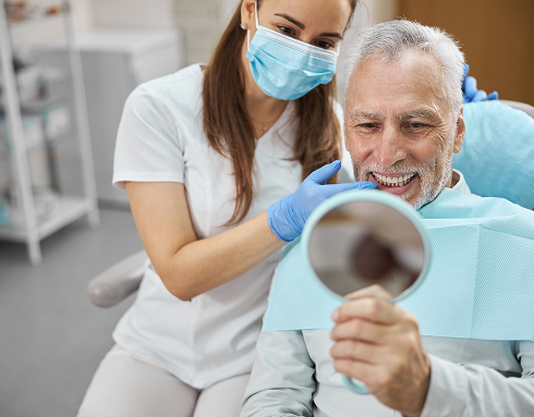 man at the dentist